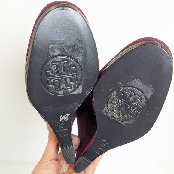 Tory Burch purple suede wedge boots - Picture 12 of 16